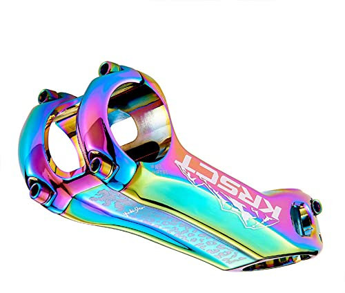 Fahrrad-Lenkervorbauten 28,6 x 31,8 mm, negativ, 20 Grad, Aluminiumlegierung, CNC, ultraleicht, hohl, für die meisten Fahrräder, Rennräder, MTB, BMX, Fixie-Getriebe, Radfahren (bunt, 90 mm Länge)