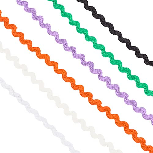 GORGECRAFT 33 Yards 5 mm RIC Rac Wave Bending Fransenband 6 Farben Reihen Wellen Zickzack Wrapping Trim Stoffband Für Kleidung Kleid Nähen Blumenherstellung DIY Geschenkverpackungszubehör