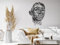 VAILLA Gesichter Wanddeko, Wandbild aus Holz, Poster, Wand deko in Schwarz Gold, Home Wall Art Dekoration, Wandaufkleber 3D, Moderne , Bilder für Zuhause Büro Schlafzimmer, Wohnzimmer und Küche