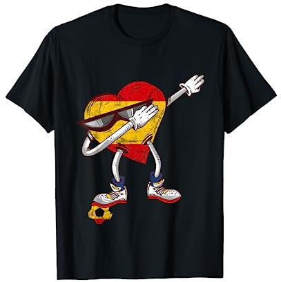 Español Fútbol España Dabbing Corazón España Bandera España Camiseta