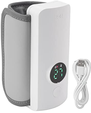 Srum Scaldalatte, Portatile Scaldabiberon per Il Latte Materno con Gancio E Anello Isolato Ricarica USB Batteria da 6000 mAh Sacchetto per La Conservazione del Latte Materno per Daycare Travel Uscire