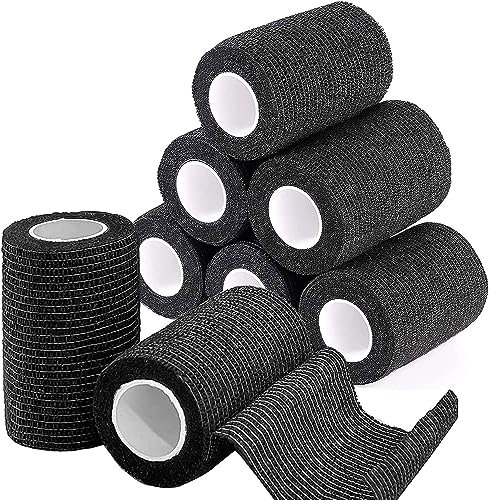 Selbstklebender Verband, 8 Rollen x 7,5cm x 4,5m Pflaster Rolle Verbandsmaterial, Elastische Binde Bandage Fixierbinde Haftbandage Selbstklebend