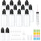 Furuising 12Stk Liquid Flaschen 50ml, Leer Plastikflaschen Liquidflaschen Tropfflasche Dropper Bottle mit 2 * 10ml Quetschflaschen, Spritze Messbecher Trichter Zum Mischen von Flüssigkeiten