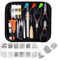 Kit de herramientas para hacer joyas para adultos, suministros de herramientas de reparación con alicates, 15 tipos de accesorios, cables para anillos y collares, manualidades y reparación