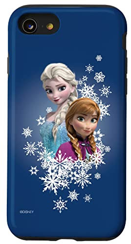 Hülle für iPhone SE (2020) / 7 / 8 Disney Frozen Anna und Elsa Schwestern und Schneeflocken
