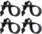 DHSBGWSX Lot de 4 attaches de jardin - Outils de liaison pour arêtes de poisson - Liens de lissage pour grands arbustes, arbres et plantes à fleurs - Noir