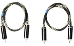 Pro-Ject Connect it Line DS RCA Câble audio RCA de qualité supérieure avec conducteur en cuivre OFC et connecteurs plaqués argent (1,23 m)