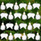 Weihnachtsbaumschmuck Weiß, 24 Stück Christbaumschmuck Engelsflügel und Wichtel Anhänger Set, Weihnachtsbaum Deko Feder zum Aufhängen für Draußen Drinnen Weihnachten