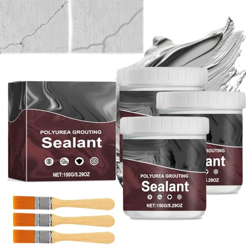 Polyurea Grout Sealant, Polyurea Garage Floor Coating, Grout Sealer for Shower Tile Bathroom, Water Based Urethane Sealant, Waterproof Insulating Sealant for Wall Crack Grouting (3pcs)