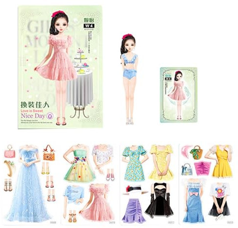 Prinzessin-Anzieh-Stickerbuch, magnetische Anziehpuppen,Magnetisches Anzieh-Aktivitätsbuch für Prinzessinnenpuppen | Puppen-Anziehaufkleber-Set, magnetische Prinzessin-Puppenfigur für Mädchen