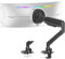 ELIVED Ultrawide Monitor Arm for Max 49 Inch Screen, Heavy Duty Monitor Desk Mount Support 2-20kg, Gas Spring Computer Stand, VESA 75 & 100mm with Clamp & Grommet Base, EV3227