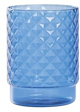 Zafferano Isolano Becher Bunte Trinkgläser 4er Set, Bunte Wassergläser 450 ml, Stapelbar, Hellblau