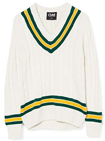 GM Cricket Sweater Jumper Pullover | Classic Heavy Cable Knit | Gunn & Moore