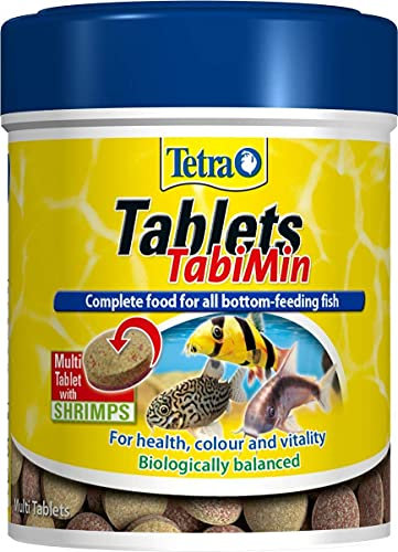 Tetra Tabimin Fish Food, Complete Fish Food with Shrimps for All Bottom-Feeding Fish, 275 Tablets