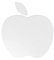 Mobility Lab V-APPLE-WH-01 Tapis de souris Pomme Apple Made in France - Blanc