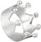 Vinani Damen Ring 925 Silber - Krone gebürstet mit glänzenden Spitzen - aus 925 Sterling Silber - für Frauen - RKR52