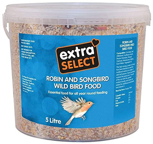 Extra Select Robin and Songbird Feed Mix Tub, 5 Litre