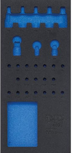 BGS 4097-1 | Werkstattwageneinlage 1/3 | leer | für Art. 4097 | Hartschaum | Länge 408 mm | Breite 189 mm | Höhe 32 mm | geeignet für alle BGS Werkstattwagen