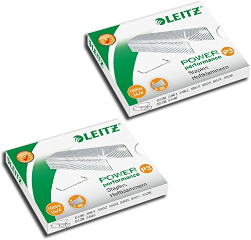 Leitz 55720000 Power Performance P3 Heftklammern, 26 / 6 (2er Pack)