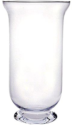 Floralcraft® 40cm Clear Glass Hurricane Vase – Tall Decorative Candle Holder Lantern for Statement Home Décor, Floor Displays & Interior Styling