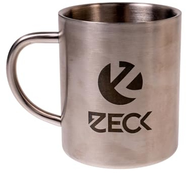 Zeck Stainless Steel Cup 400ml - Trinkbecher für Wallerangler & Raubfischangler, Becher, Kaffeebecher für Angler, Kaffeecup