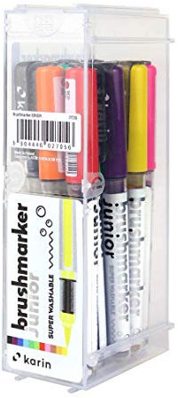 KARIN Brushmarker Junior Colours Set, 12 Stück