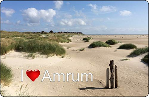 Cadora Magnetschild Kühlschrankmagnet I Love Amrum I