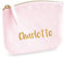 Schminktasche für Mädchen | personalisiert mit Namensdruck | kleine Kosmetiktasche für Kinder inkl. Name | Make-up Täschchen mit Reißverschluss | Abmessungen: 14,5cm x 11cm (rosa)