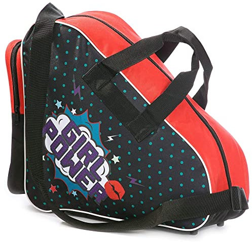 Sherwood Schlittschuhtasche, Inliner-Tasche für Erwachsene und Kinder, Eishockey-Bag, ideal für Rollschuhe und Eislaufschuhe (Grirl Power)