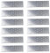be in your mind - Juego de 12 placas de conexión planas galvanizadas de acero al carbono, 200 x 60 x 2 mm