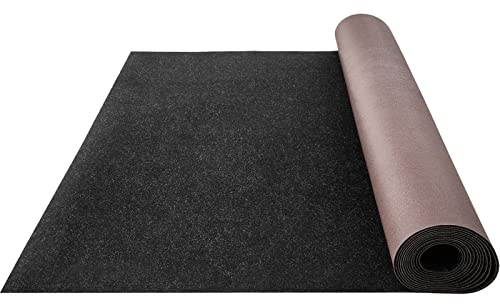 Happybuy 6 ft x 13 ft Black Marine Carpet for Boats Waterproof - 0.18 Thick Indoor Outdoor Rug Carpet Roll for Home Patio Porch Deck