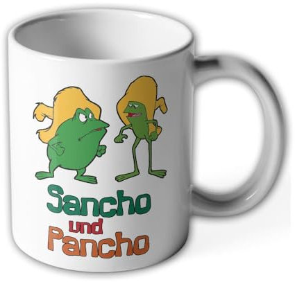 Tasse Sancho und Pancho Comic Frösche Frosch Kaffee Becher #36326