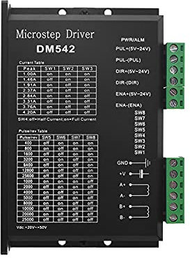 Twotrees DM542 5.6A Schrittmotortreiber Stepper Treiber, Dm542 2 Phasen Schrittmotortreiber Dc 18-48v 57/86 Stepper Motor Driver Peak 4.2a
