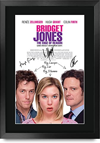 HWC Trading FR A3 Bridget Jones's Diary 2 Edge of Reason Filmplakat Renee Zellweger, Hugh Grant, Colin Firth Geschenke Gedrucktes Poster Signiertes