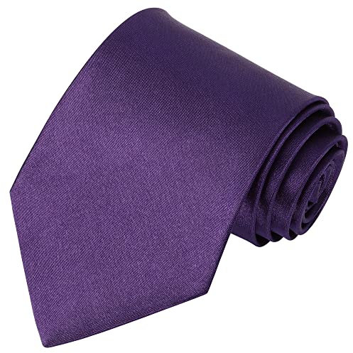 Beaface Men Ties Solid Color Neck Tie for Men Wedding Business Formal Neckties 3.15 (Purple)