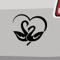 Herz Schwäne Aufkleber Sticker Hochzeit Schwan Füttern Liebe Paar JDM 13x12cm in 21 Farben