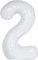Weiße Folienballons Zahl 0 bis 9 als Deko für Hochzeit, Geburtstag und Party | 80cm groß | Zahlen Kindergeburtstag Partydeko Folienballon Ballon Luftballon, Edition: 2. Geburtstag