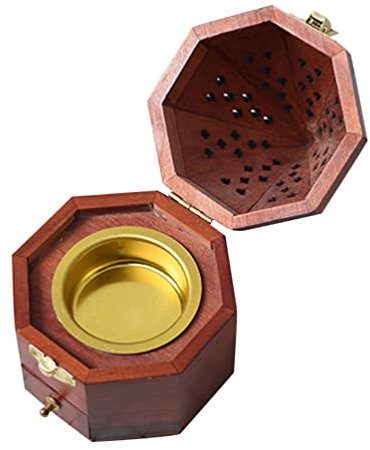 FOMIYES Rauchbrunnen Raucherst?bchenhalter Rauch Brunnen Holz Weihrauchbrenner R?uchergef?? Aromabrenner Ornament Zuhause Büro Aromatherapie Zubeh?r Räucherschale