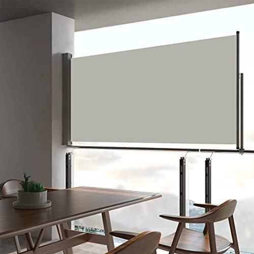 INLIFE Toldo lateral extensible, 80 x 300 cm, color crema