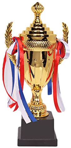 backlight Grande Coppa Trofeo d'oro | Coppa del Trofeo di Calcio,Nastro colorato Premio per Lavoro di Squadra Coppa dei trofei Vincitore del Primo Posto Coppa dei premi per la Competizione Sportiva