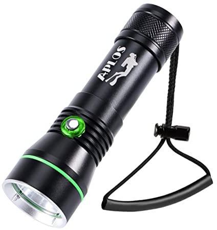 APLOS AP30 3000lm Tauchen Taschenlampe mit Betriebsanzeige, IPX8 Wasserdicht Professionelle Wiederaufladbare Tauchlicht