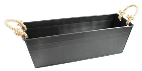 colourliving Blumenkasten Vintage Recta Pflanztopf Pflanzgefäß Zinktopf Balkontopf (50cm)