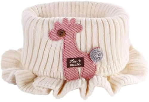 Wambere Baby Loop Schal Kragen Herbst Baby Kinder Strick-Schlupfschal Rundschal Kinderschal Hautfreundlicher Warm Halstücher Cold Weather Scarf,Beige