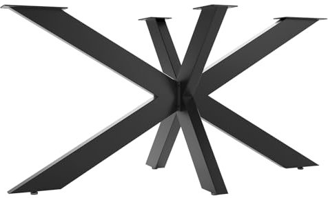 SOTECH Châssis SPIDER/Pieds Lourds en Acier Noir pour Table/Montage Facile/Patins pour Projets DIY Tables de Salle à Manger 710 x 1500 x 780 mm
