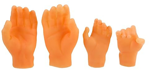 KONTONTY 4 Paar Hautfarbene Fingerhände Hautton Finger Hände Dekor Gefälschte Gummihand Ton Hautton Finger Weihnachtsschmuck Realistische Gefälschte Hand Daumen Bilden Ältere Dekorationen