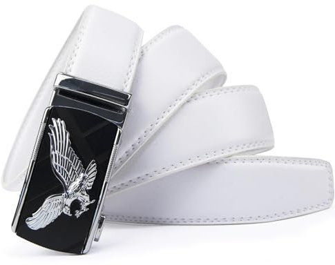 Glamexx24 Gürtel Herren, Automatikschließe Ratsche gürtel, Adlermuster Gürtel Breit 35mm verschiedenen Farben und Längen für Männer