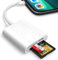 Lettore di Schede SD per iPhone iPad, 3 in 1 Adattatore Scheda SD per iPhone, Adattatore per Scheda di Memoria Fotografica Ricarica e Lettura Simultanea Delle Schede