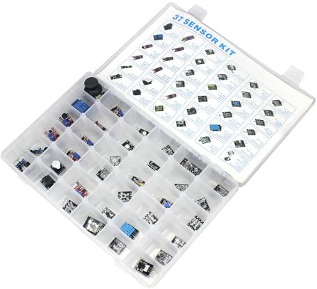 Kit moduli sensore 37 in 1 con tutorial, sensore elettronico Starter Kit per principianti compatibile con Arduino Raspberry pi