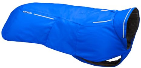 RUFFWEAR Vert Mittelgroße Hunde-Regenjacke, isolierter Allwetter-Hundemantel, wasserdichte Hundejacke, leichte wetterfeste Hundeweste und Winter-Hunderegenmantel, Größe M, Blue Pool