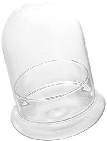 Milisten Cloche en Verre Transparent pour Présentation Décorative Présentoir en Verre Transparent pour Exposition De Plantes Et Fleurs